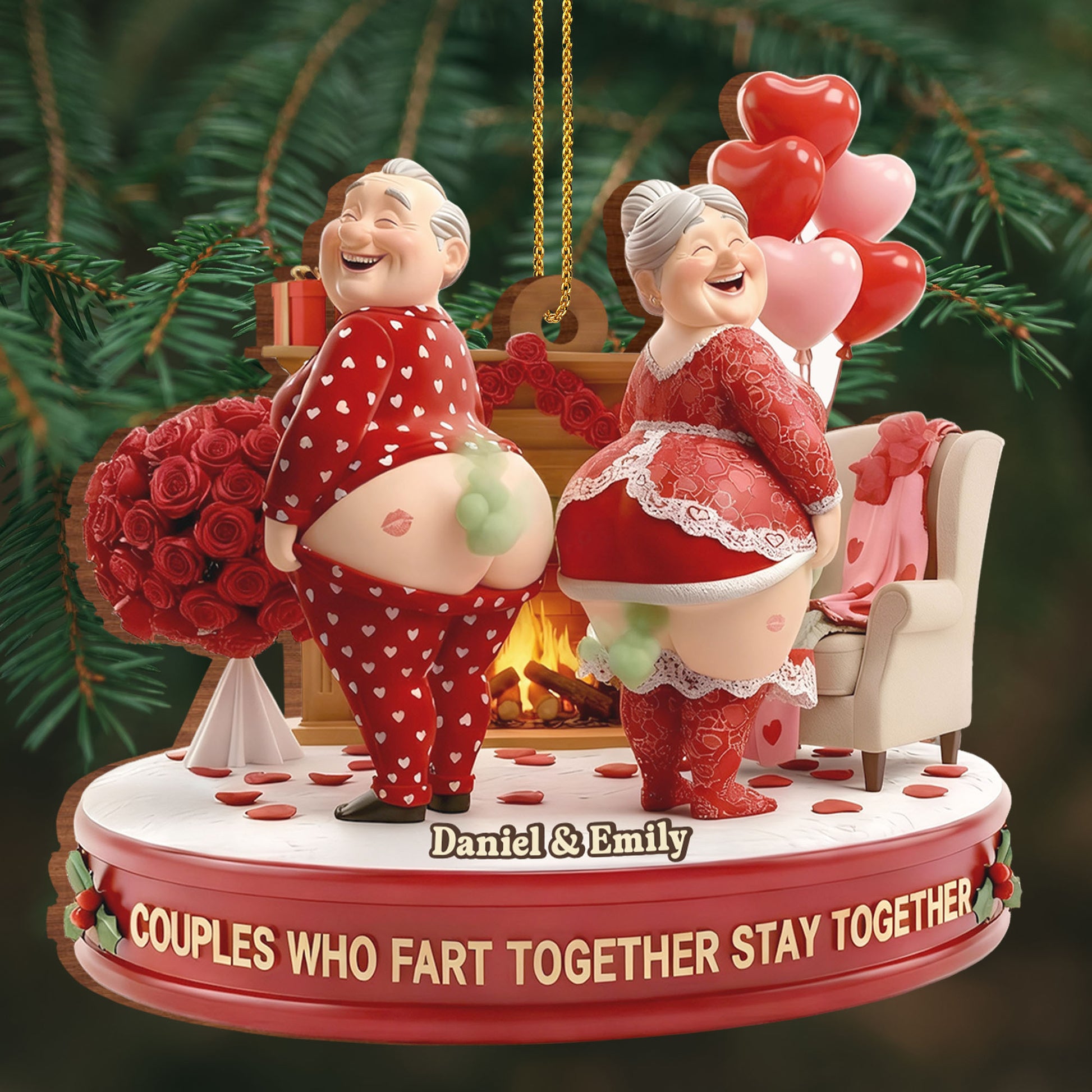 Couples Who Fart Together Stay Together, Hearts And Roses