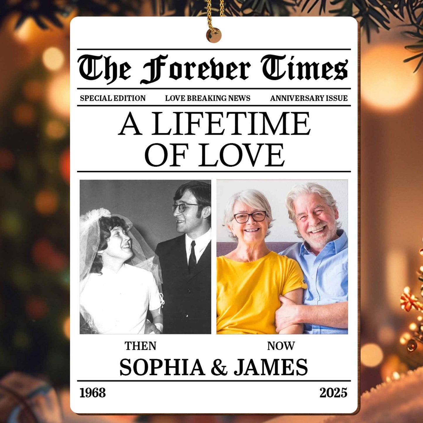 A Lifetime Of Love Newspaper Design