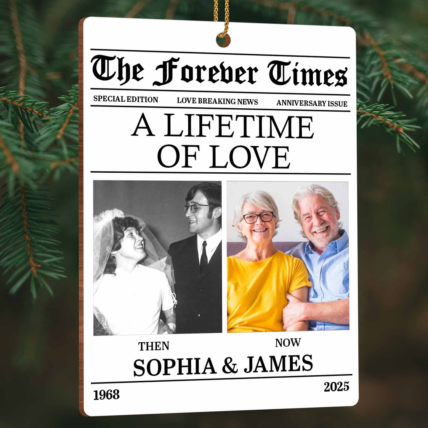 A Lifetime Of Love Newspaper Design