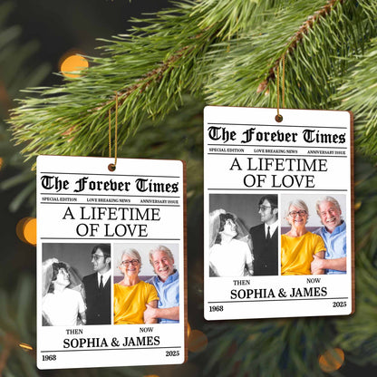 A Lifetime Of Love Newspaper Design