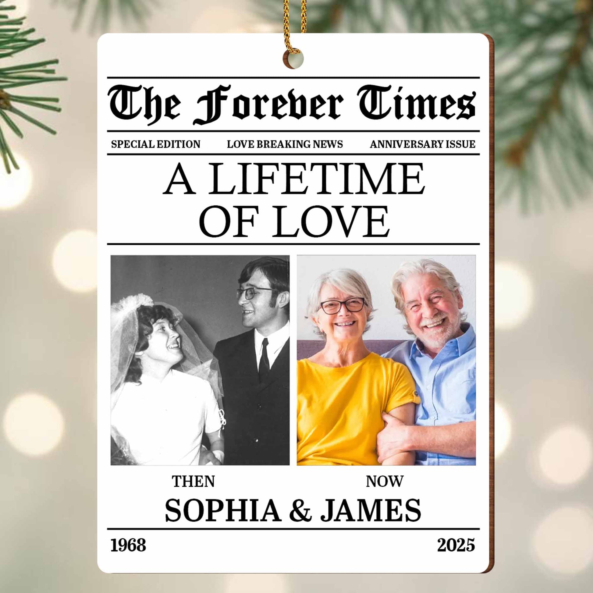 A Lifetime Of Love Newspaper Design