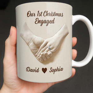Our 1st Christmas Engaged, Holding Hands With Ring