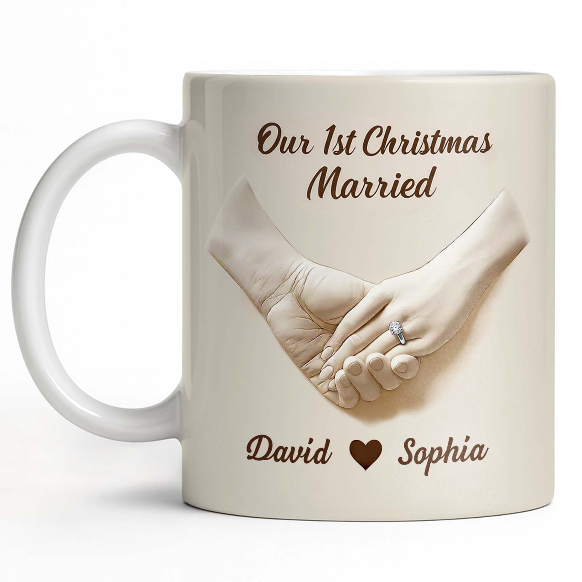 Our 1st Christmas Engaged, Holding Hands With Ring