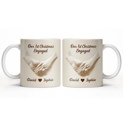 Our 1st Christmas Engaged, Holding Hands With Ring