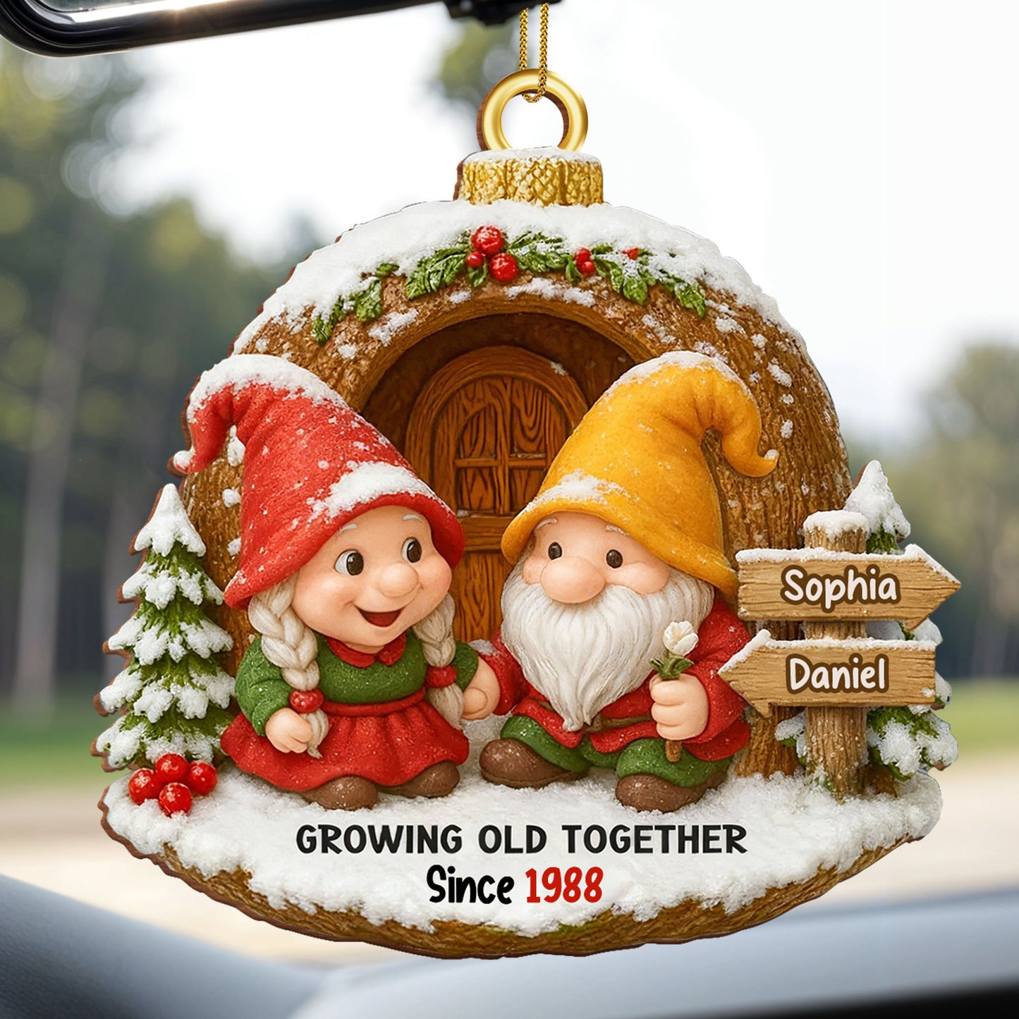 Growing Old Together, Woodland Gnome Ornament