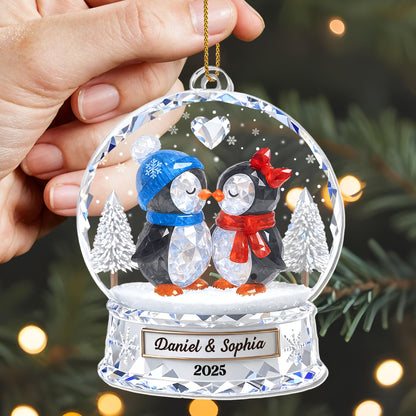 Celebrate A Timeless Winter Moment With Festive Penguin Couple