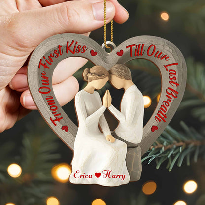 From Our First Kiss Til Our Last Breath, Couple In Heart-Shaped Frame