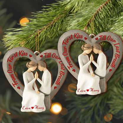 From Our First Kiss Til Our Last Breath, Couple In Heart-Shaped Frame