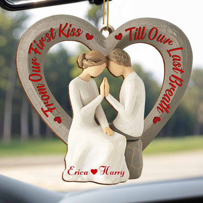 From Our First Kiss Til Our Last Breath, Couple In Heart-Shaped Frame