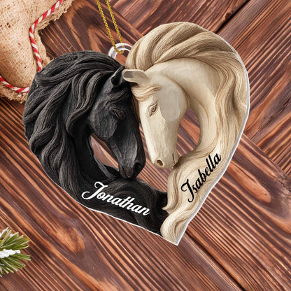 Beautiful Heart-Shaped Horse Connection Ornament