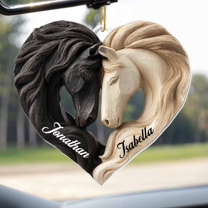 Beautiful Heart-Shaped Horse Connection Ornament