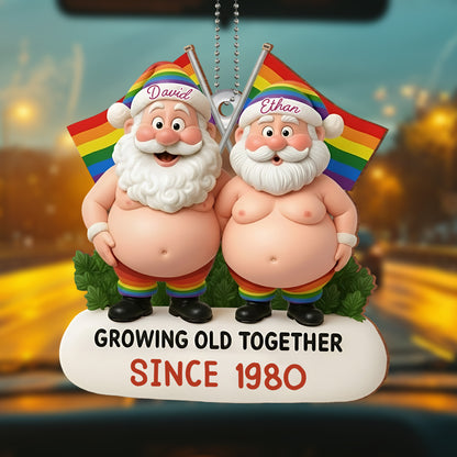 Growing Old Together, Rainbow LGBTQ+ Flag Ornament