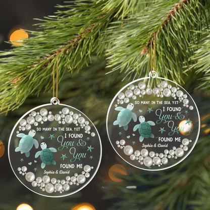 So Many In The Sea, Yet I Found You, Turtles Ornament