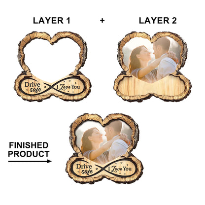 Drive Safe I Love You Heart Shaped Clip