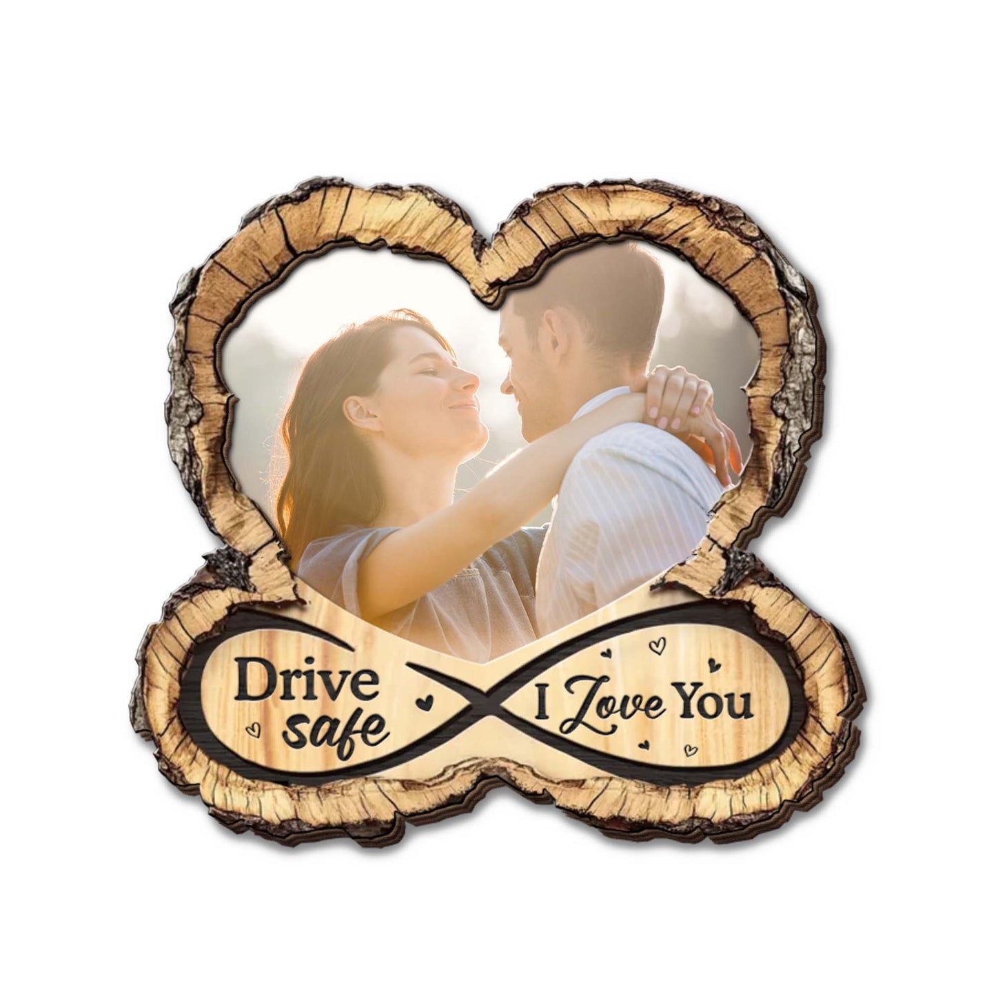 Drive Safe I Love You Heart Shaped Clip