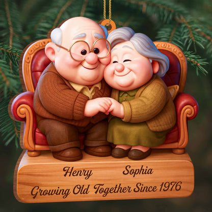 Growing Old Together Since Elderly Couple Ornament