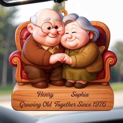 Growing Old Together Since Elderly Couple Ornament