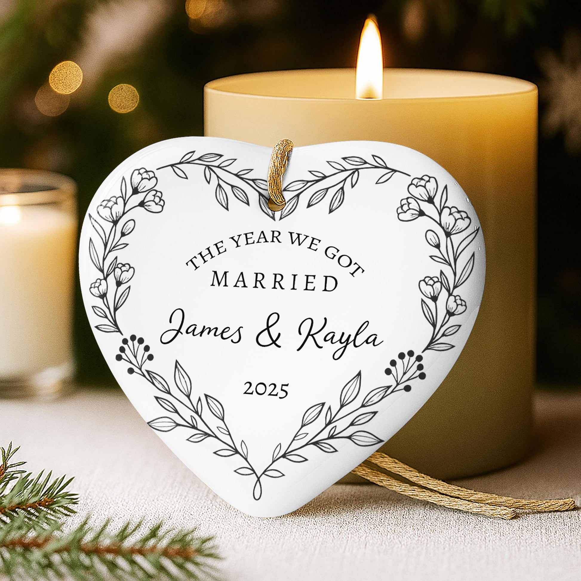 The Year We Got Married Heart And Flowers