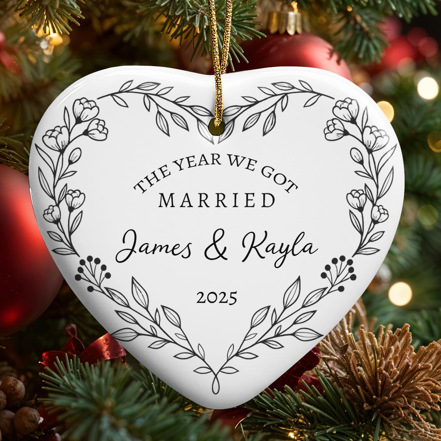 The Year We Got Married Heart And Flowers