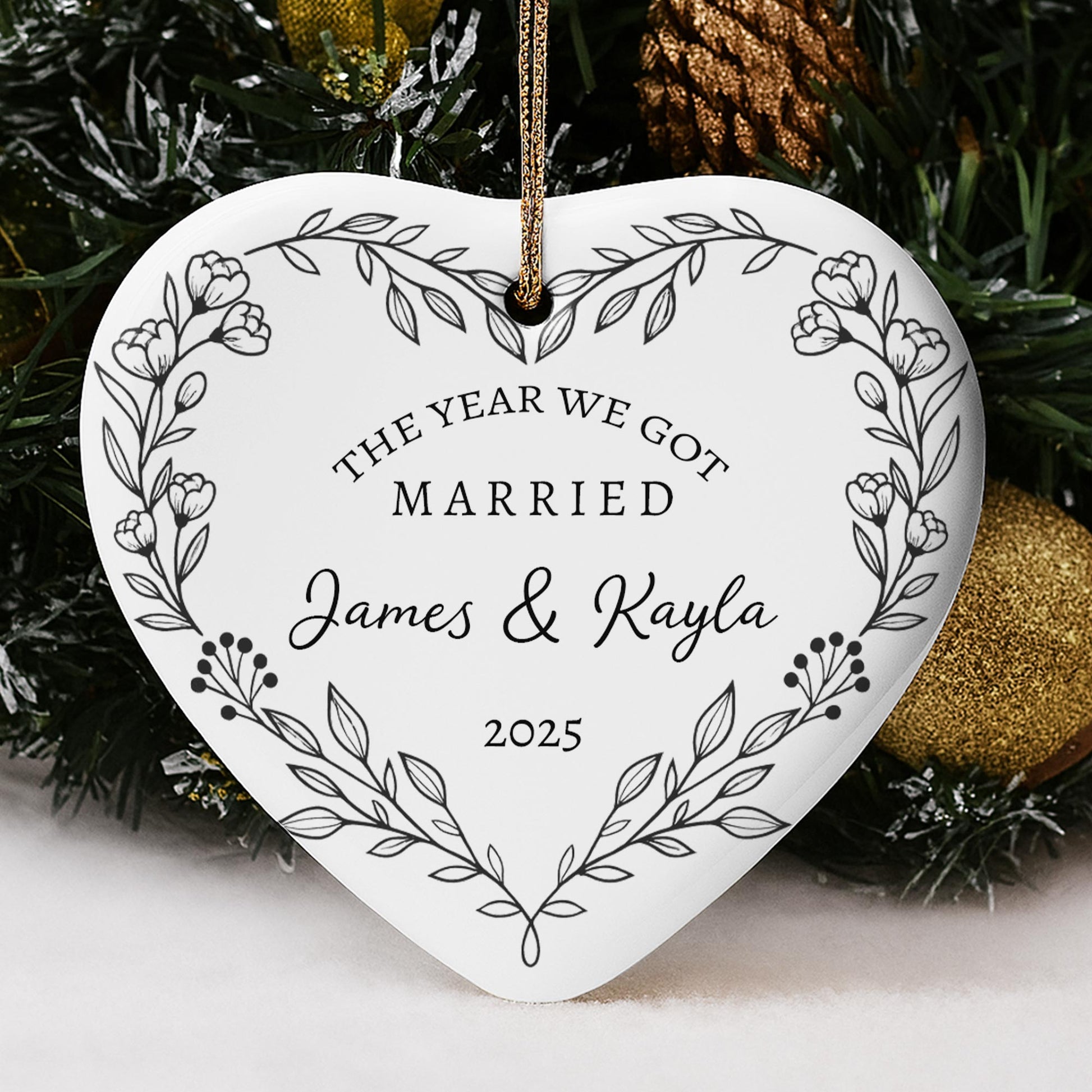 The Year We Got Married Heart And Flowers