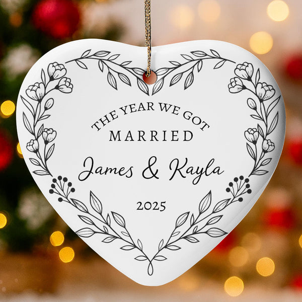 The Year We Got Married Heart And Flowers