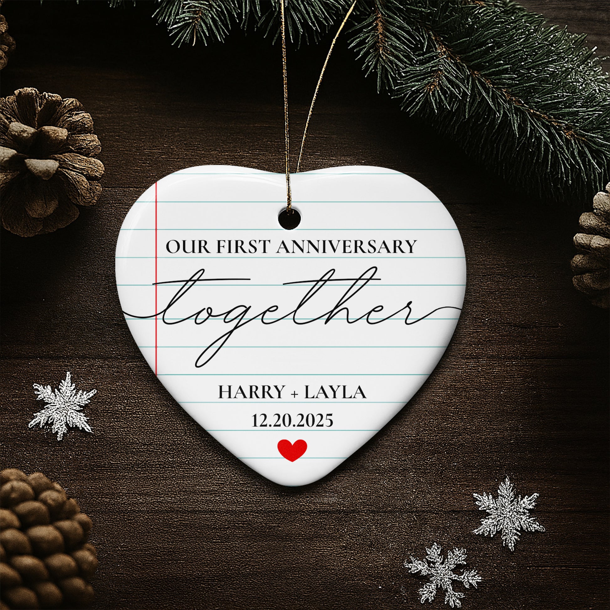 Our First Anniversary Together Heart