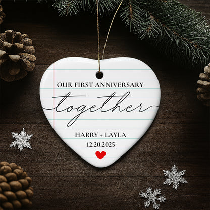 Our First Anniversary Together Heart