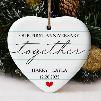 Our First Anniversary Together Heart