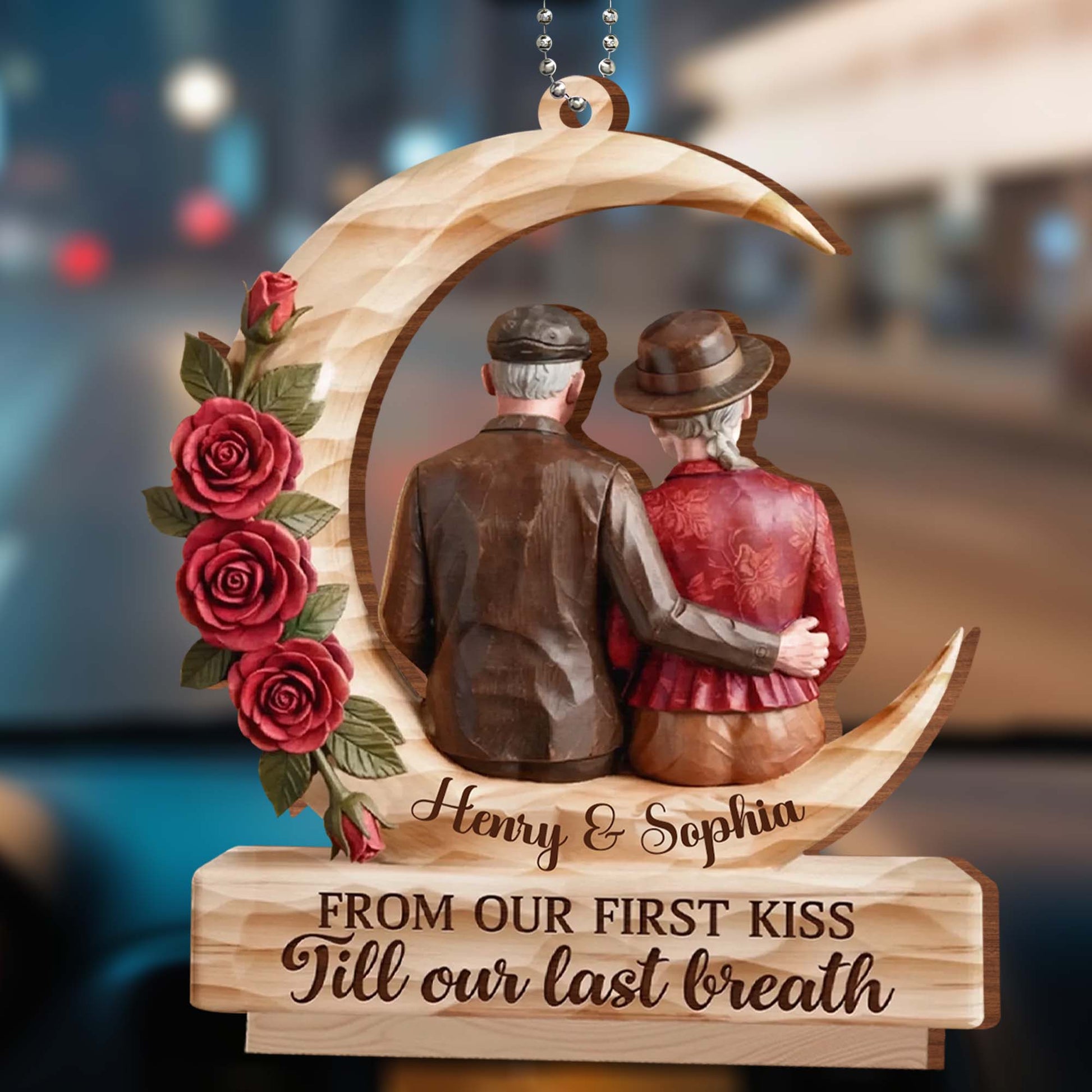 From Our First Kiss Till Our Last Breath, Crescent Moon With Roses