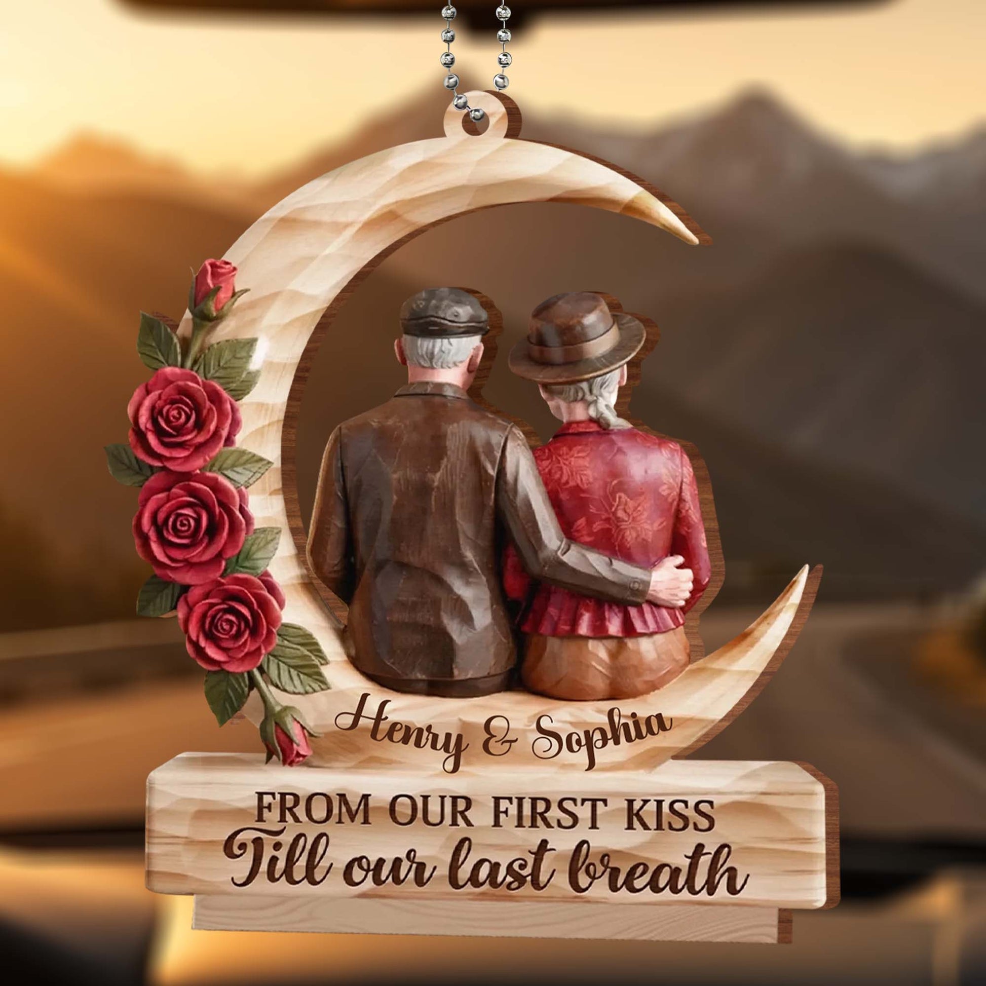 From Our First Kiss Till Our Last Breath, Crescent Moon With Roses