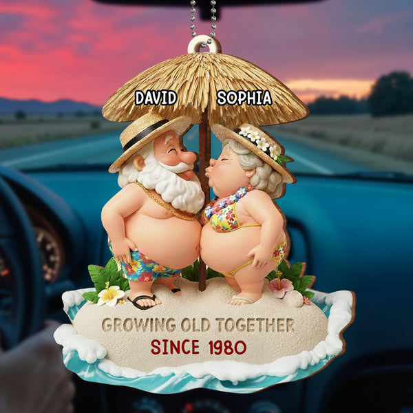 Growing Old Together, Couple Under Palm Tree