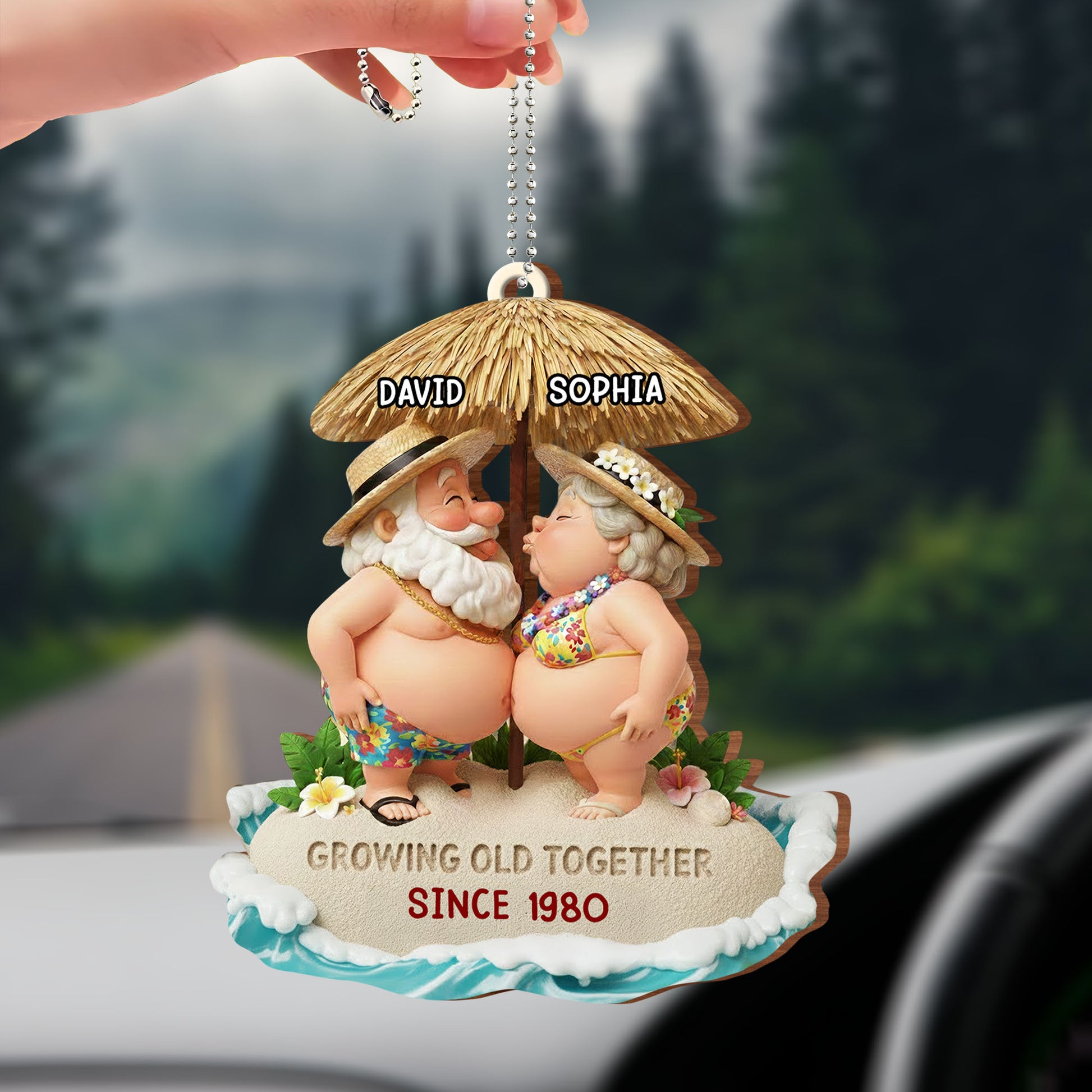 Growing Old Together, Couple Under Palm Tree