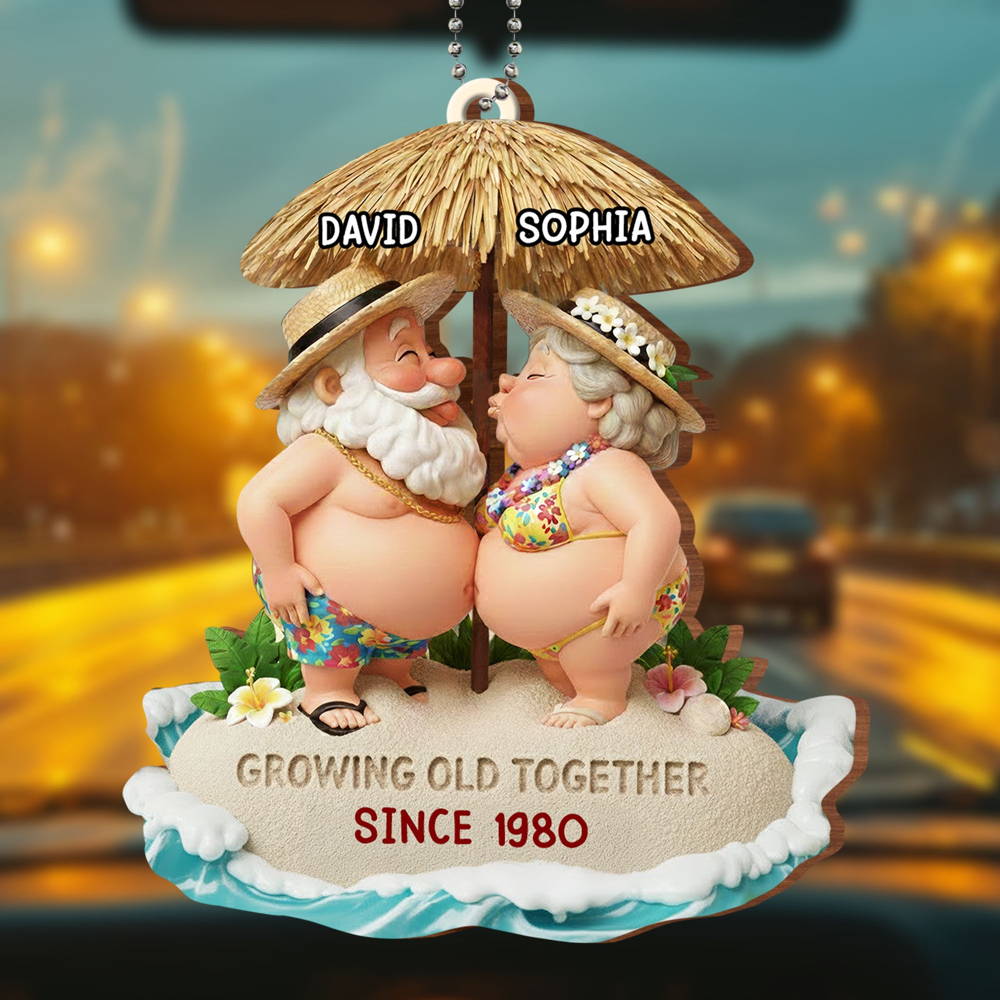 Growing Old Together, Couple Under Palm Tree