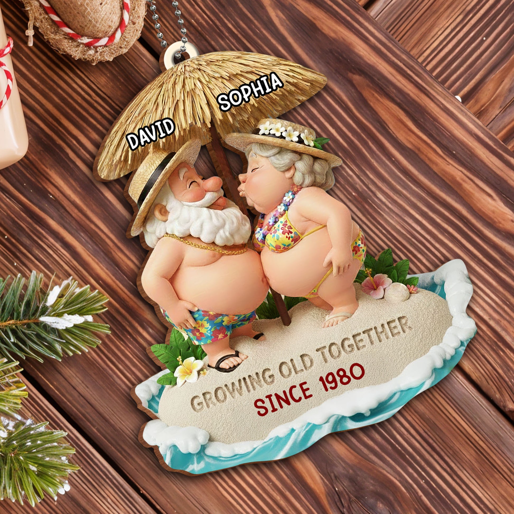 Growing Old Together, Couple Under Palm Tree