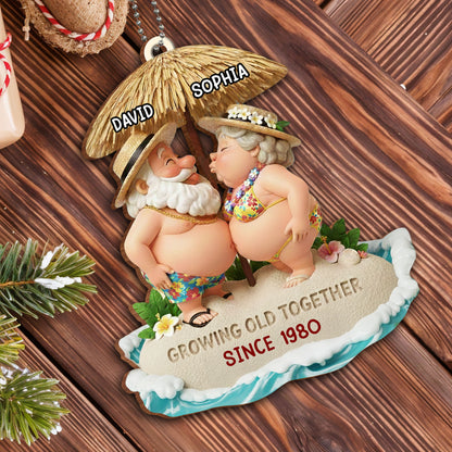 Growing Old Together, Couple Under Palm Tree