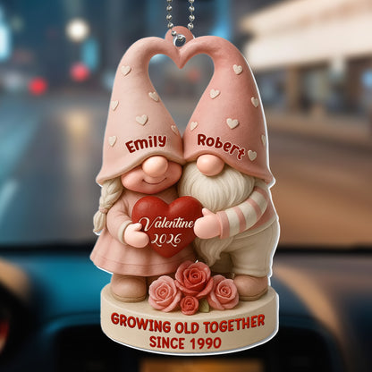 Growing Old Together, Hearts And Roses Ornament