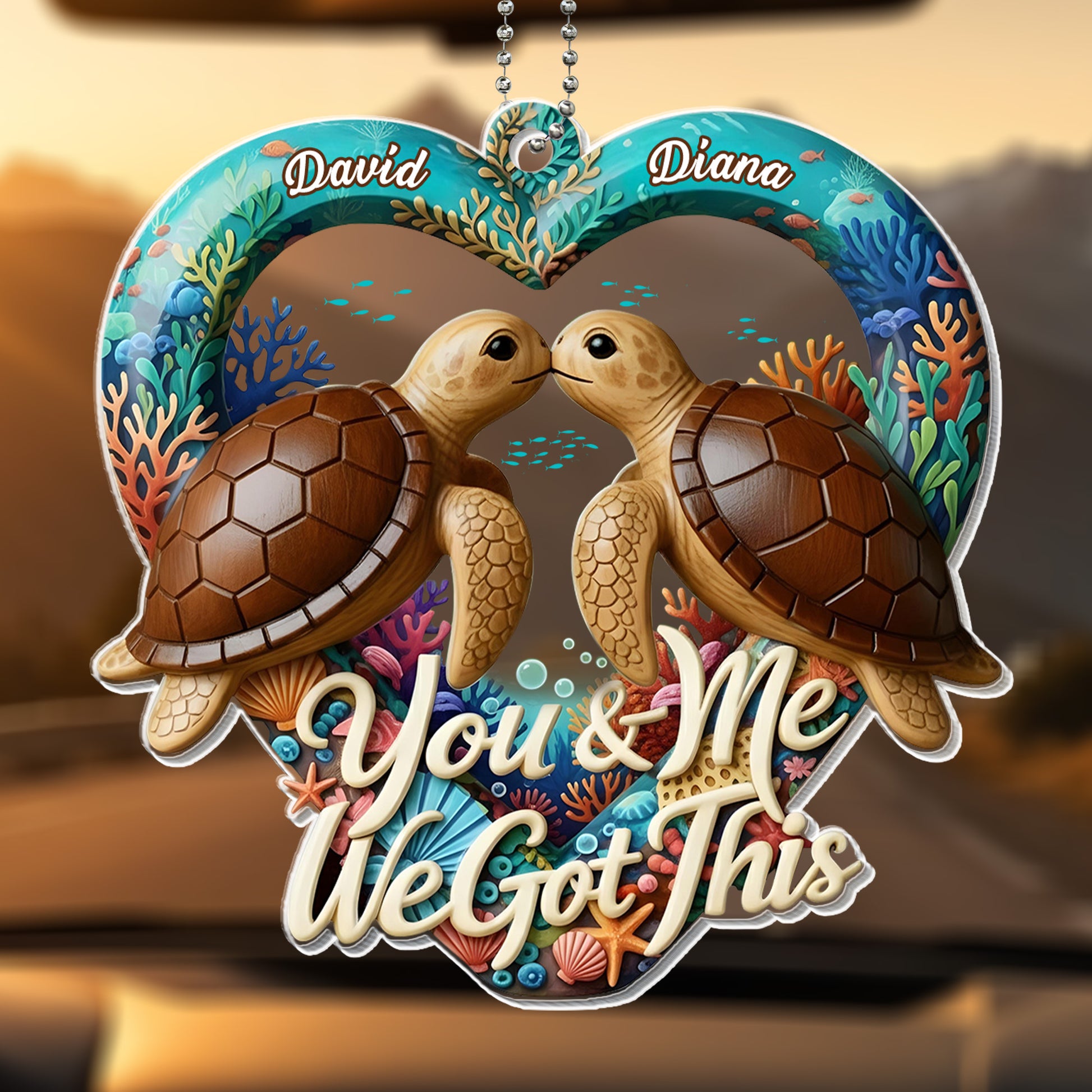 You & Me We Got This, Sea Turtles Love Heart Design