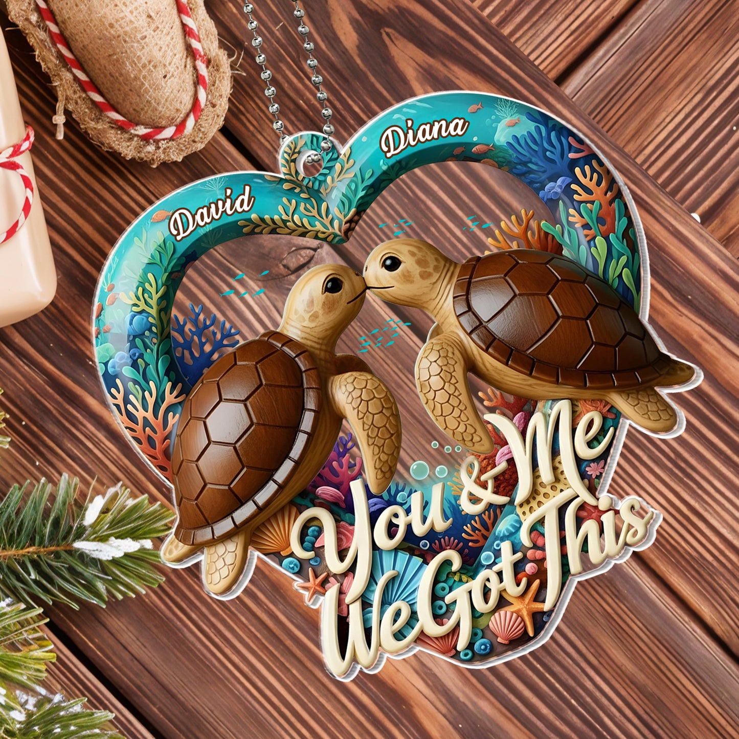 You & Me We Got This, Sea Turtles Love Heart Design
