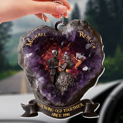 Growing Old Together, Heart With Couple And Crystals