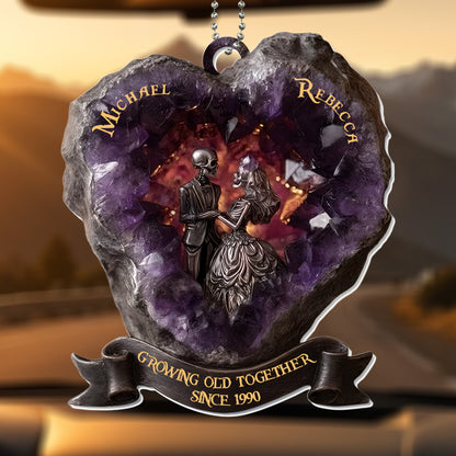 Growing Old Together, Heart With Couple And Crystals