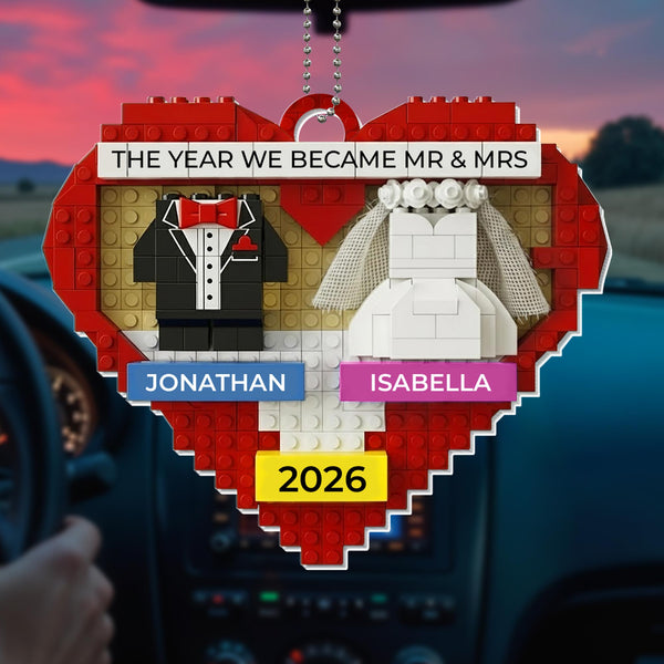 The Year We Became Mr & Mrs, Heart With Bride And Groom Outfits