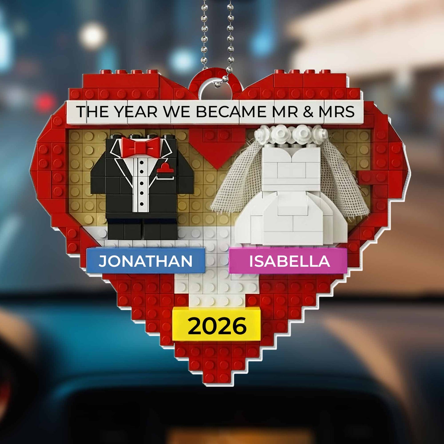 The Year We Became Mr & Mrs, Heart With Bride And Groom Outfits