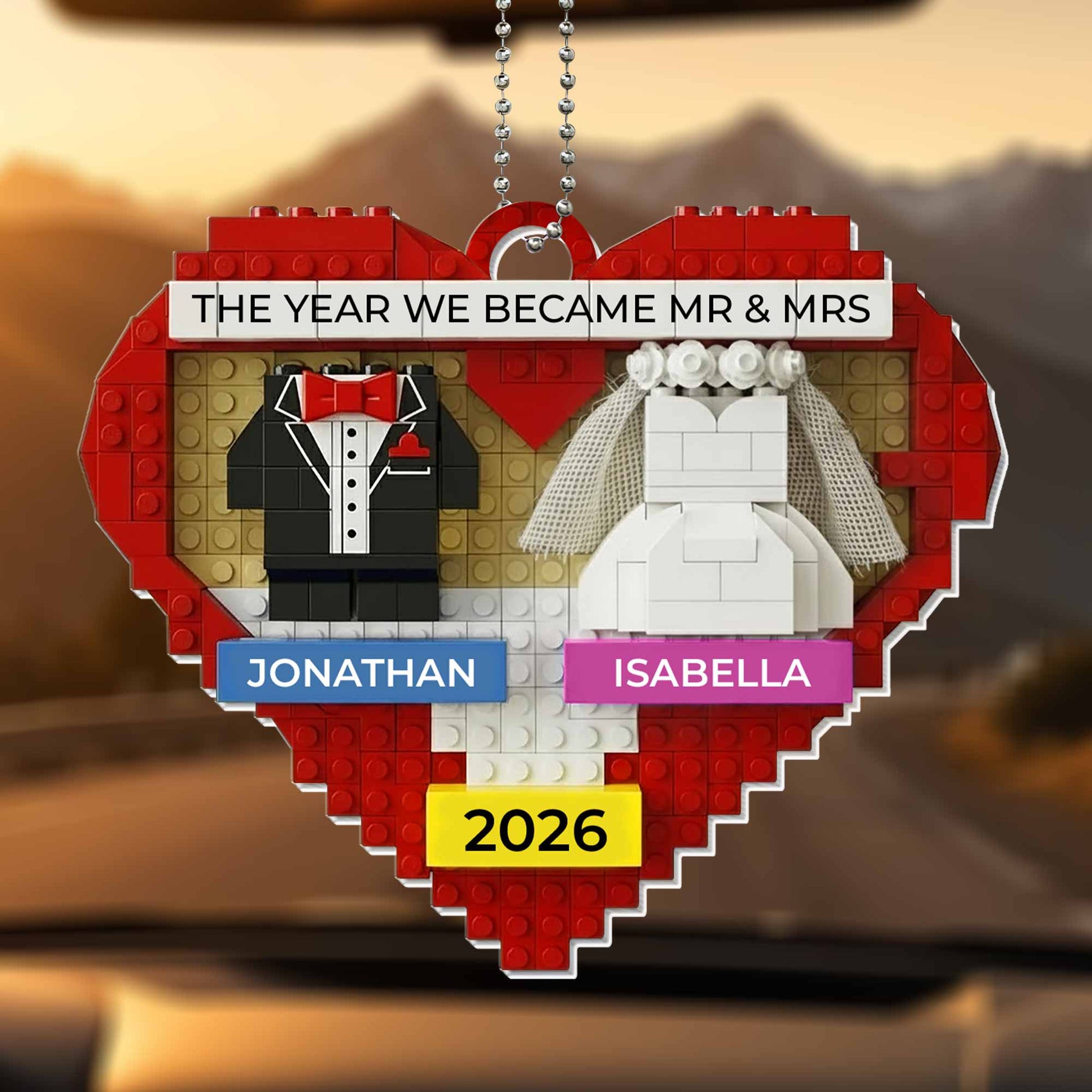 The Year We Became Mr & Mrs, Heart With Bride And Groom Outfits