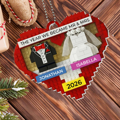 The Year We Became Mr & Mrs, Heart With Bride And Groom Outfits