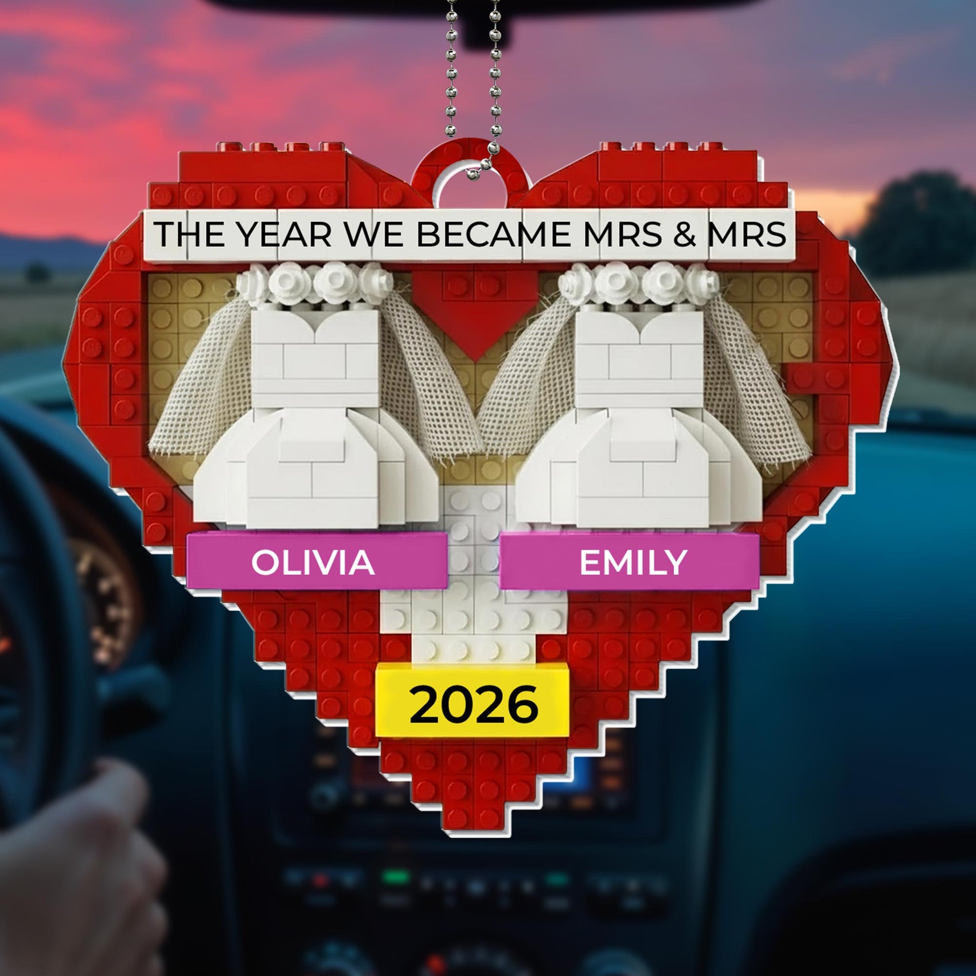 The Year We Became Mr & Mrs, Heart With Bride And Groom Outfits