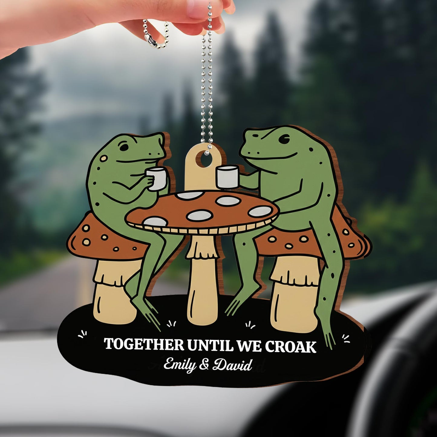 Together Until We Croak, Frogs At Mushroom Table