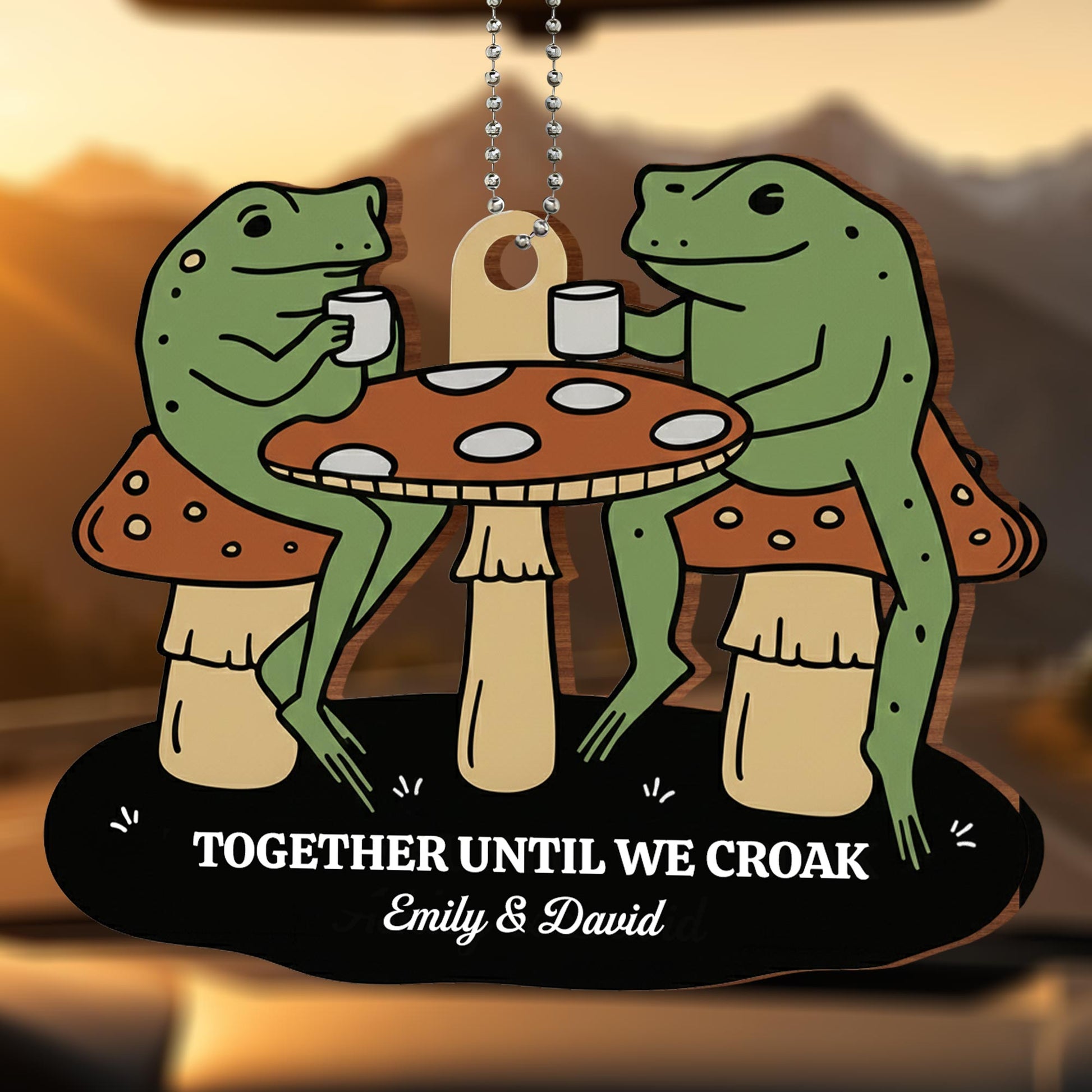 Together Until We Croak, Frogs At Mushroom Table