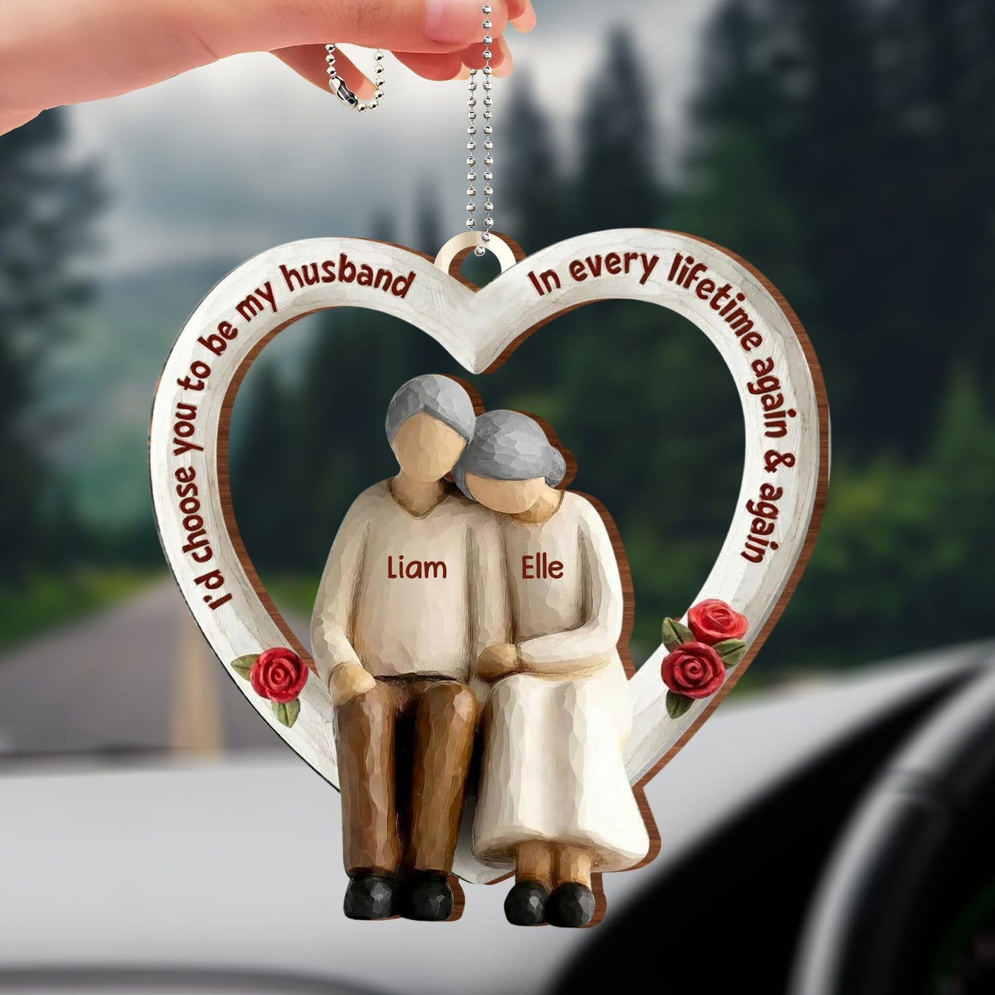 I'd Choose You To Be My Husband With Couple And Rose