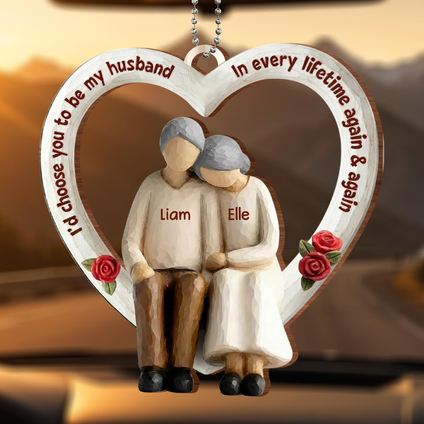 I'd Choose You To Be My Husband With Couple And Rose