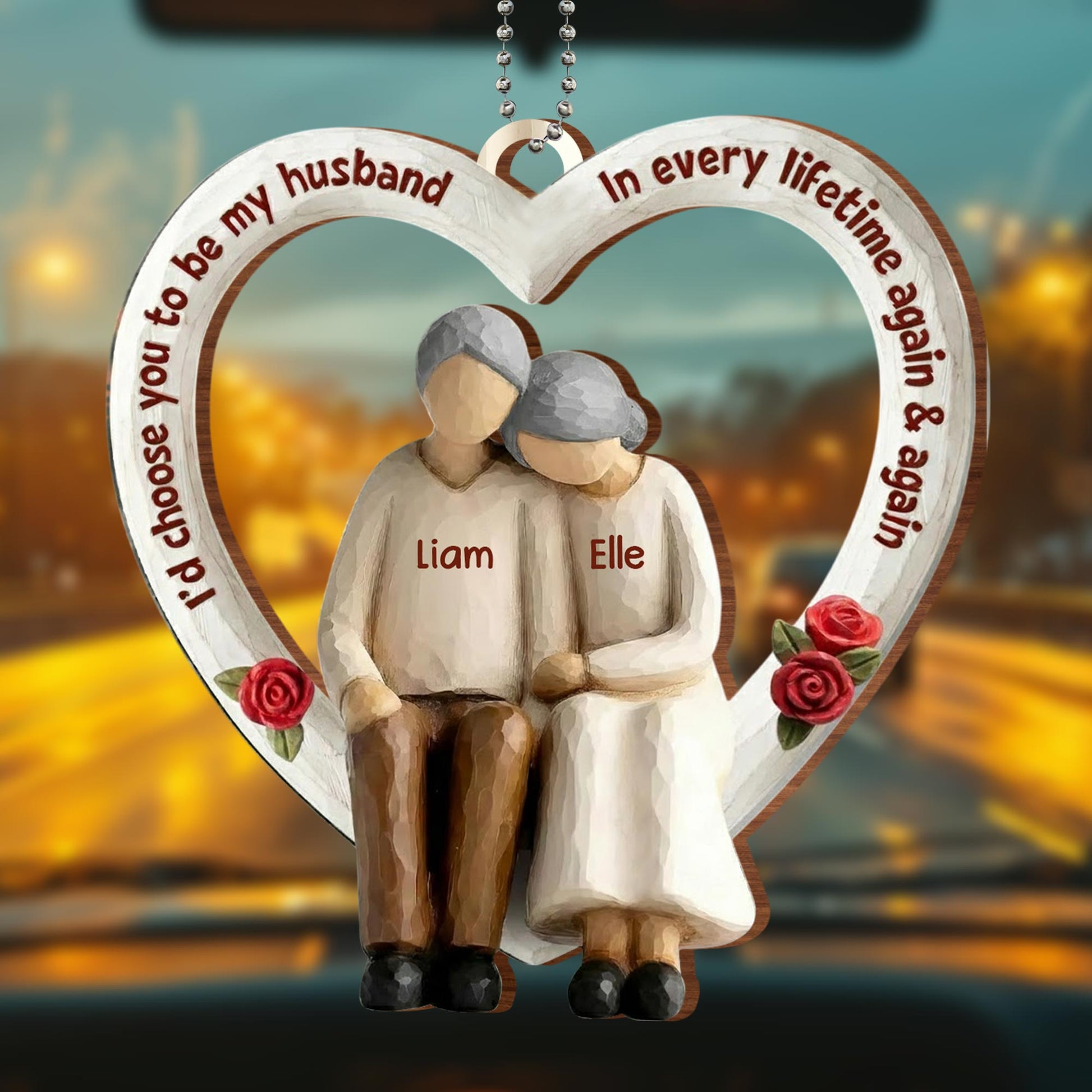 I'd Choose You To Be My Husband With Couple And Rose